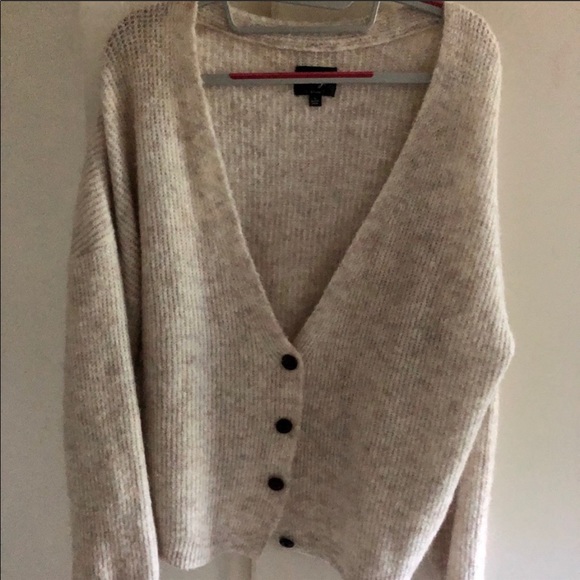Obey cropped button front cardigan mohair - Picture 5 of 6